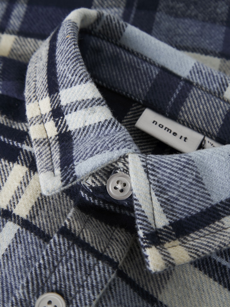 Skjorta Overshirt Flanell Rutig Detul Blå