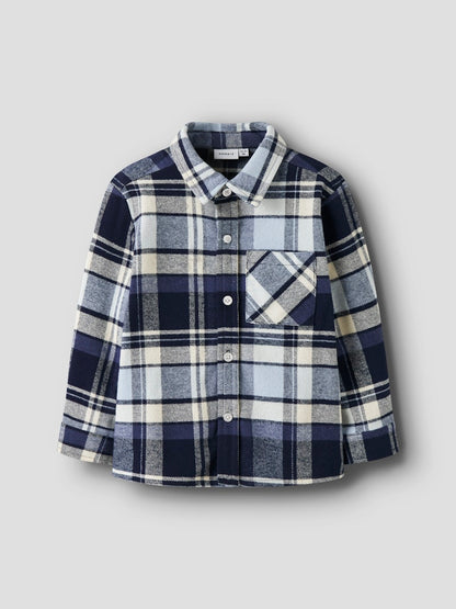 Skjorta Overshirt Flanell Rutig Detul Blå