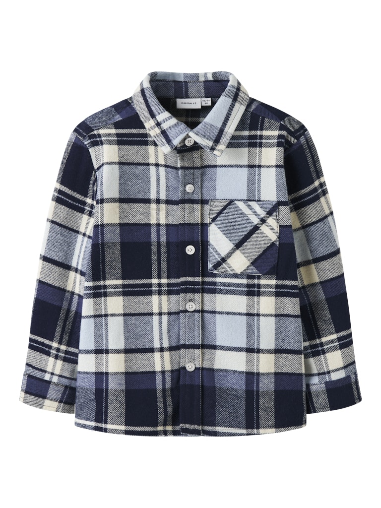 Skjorta Overshirt Flanell Rutig Detul Blå