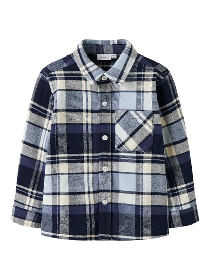 Skjorta Overshirt Flanell Rutig Detul Blå