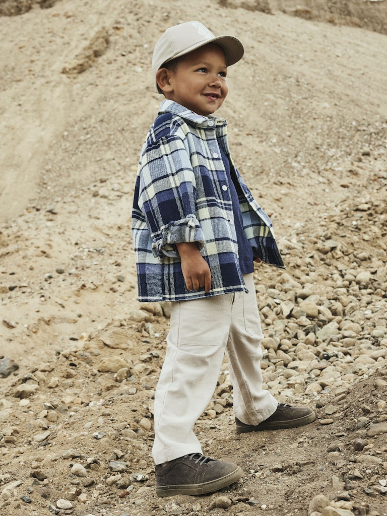 Byxa Derik Enfärgad Bomull Beige