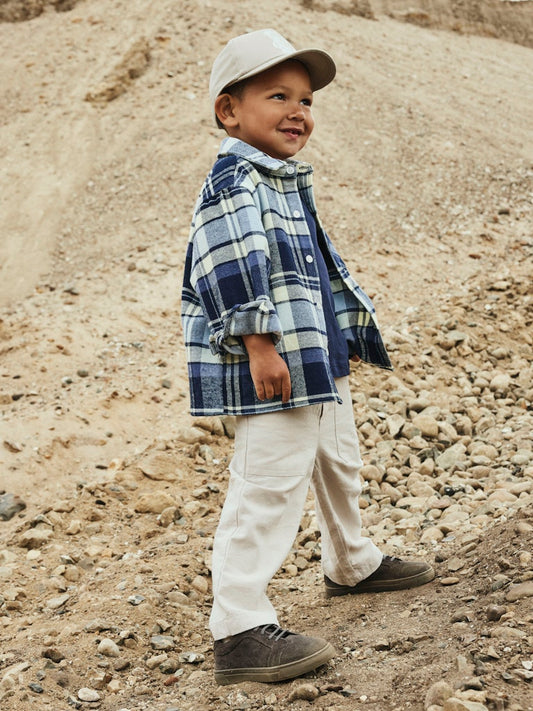 Byxa Derik Enfärgad Bomull Beige