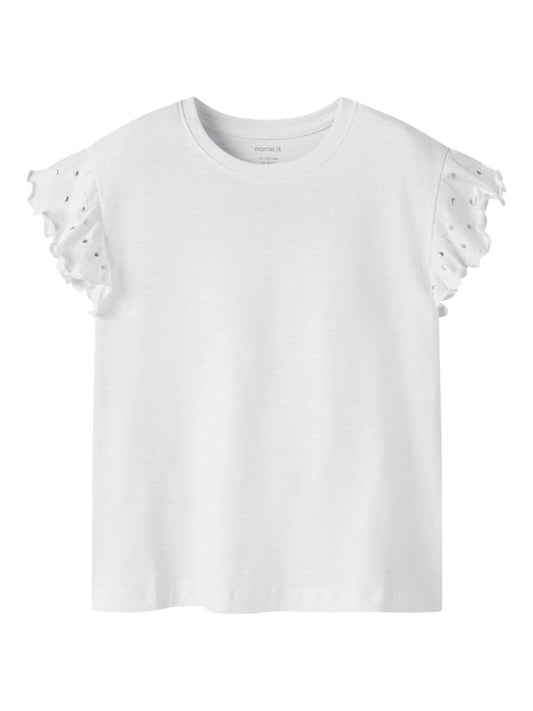 Topp Kortärmad Nitar Dara Vit