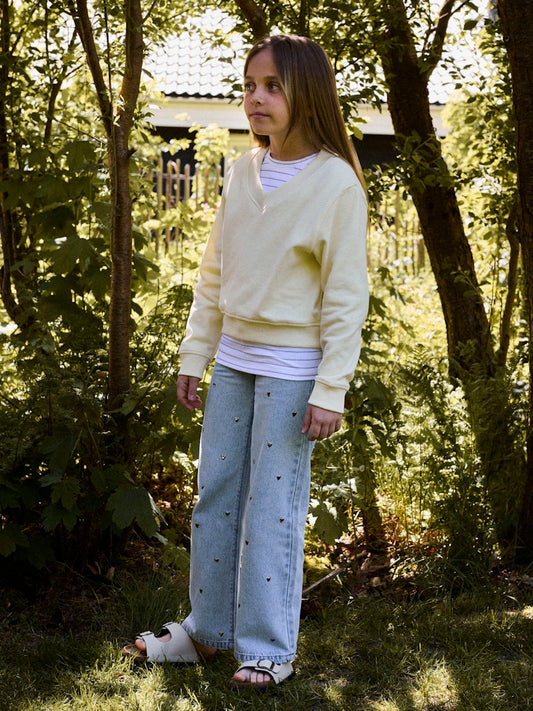 Sweattröja Divora Enfärgad Gul