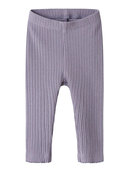 Leggings Demi Ribbade Enfärgade Lila