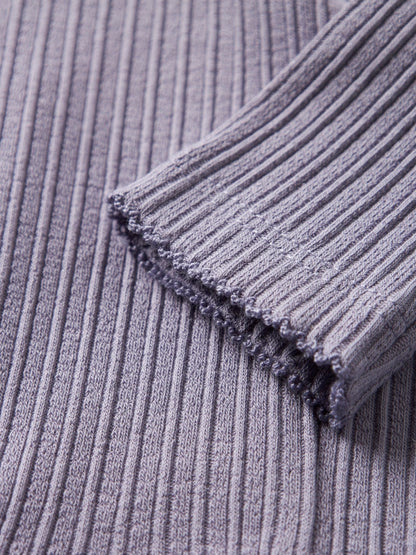 Leggings Demi Ribbade Enfärgade Lila