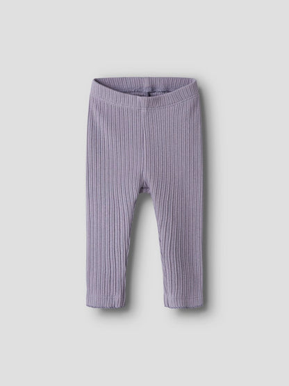 Leggings Demi Ribbade Enfärgade Lila