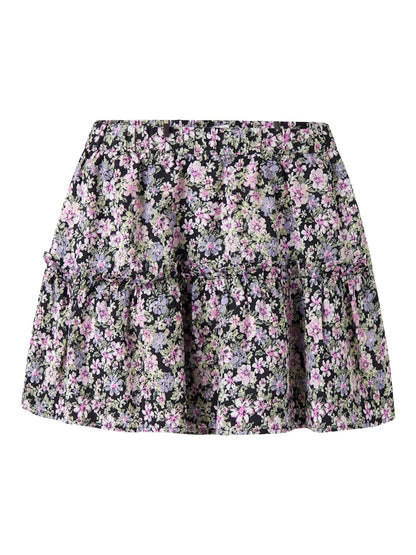 Kjol Darta Mönstrad Rosa/Svart