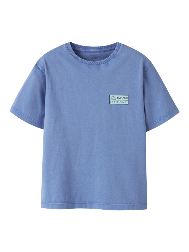 T-shirt Kortärmad Fandel Enfärgad Blå
