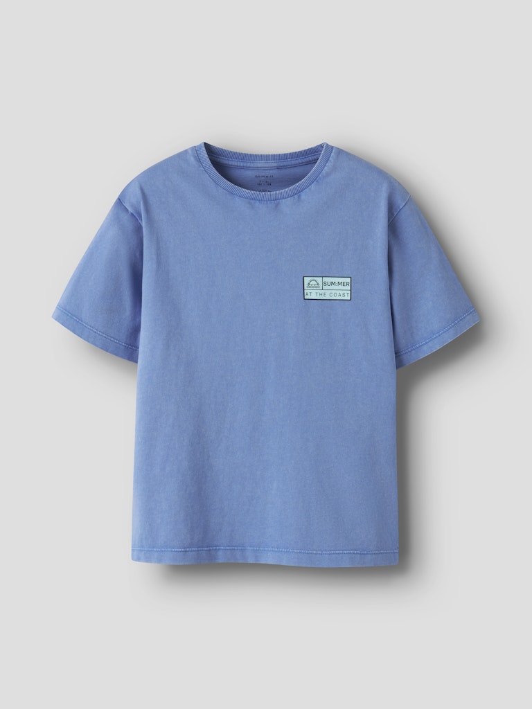 T-shirt Kortärmad Fandel Enfärgad Blå