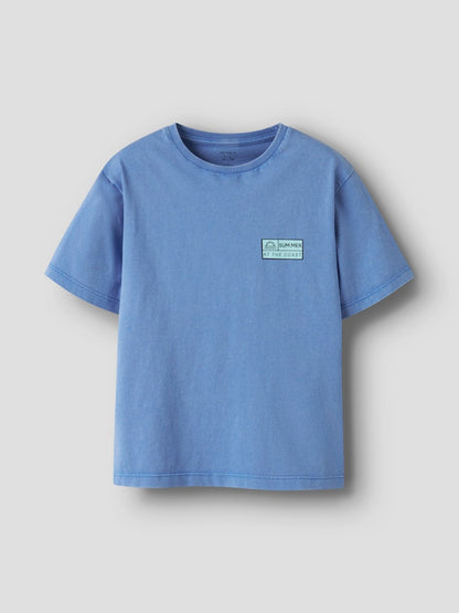 T-shirt Kortärmad Fandel Enfärgad Blå