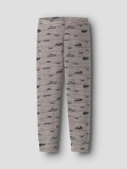 Leggings Merinoull Wang M Mönstrad Bilar Motorcyklar Beige