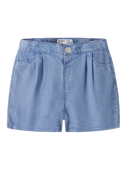 Jeansshorts Bella M Lös Passform Medium Tvätt Blå