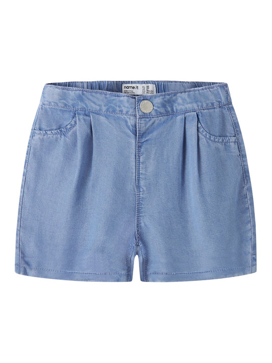 Jeansshorts Bella M Lös Passform Medium Tvätt Blå