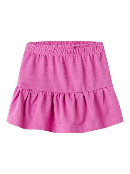 Kjol Ditter Volang Enfärgad Glitter Rosa
