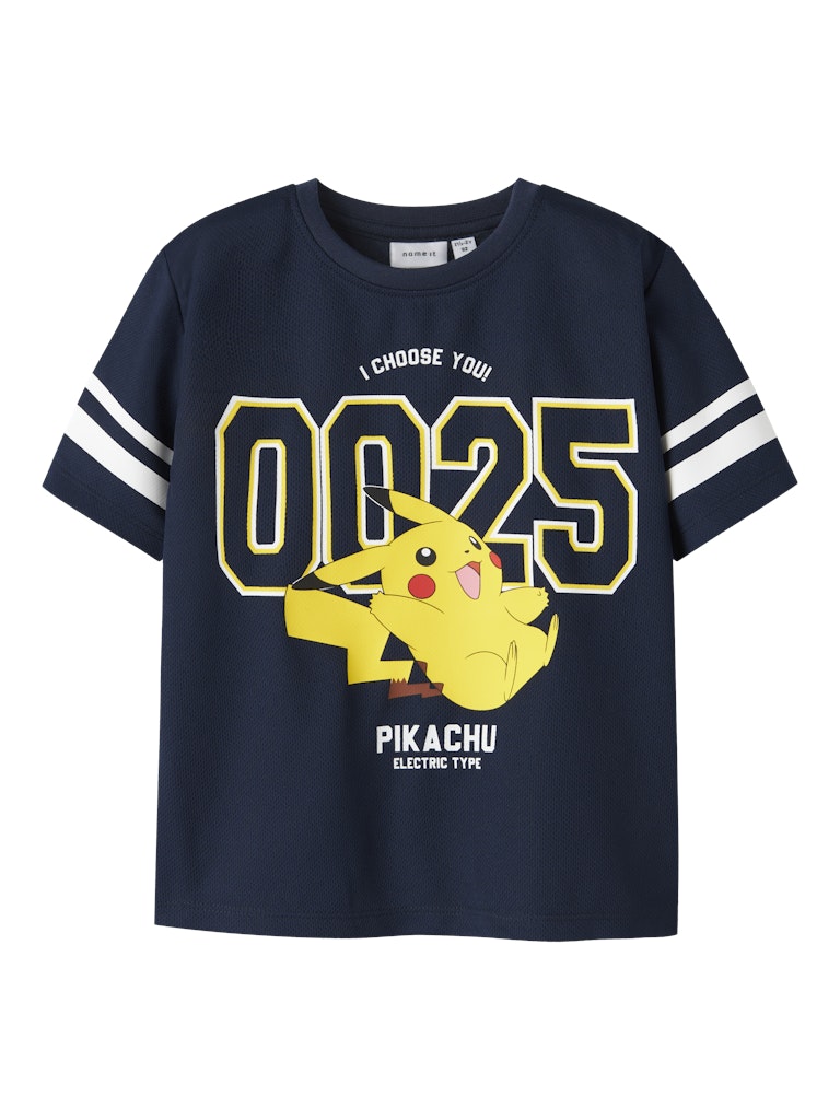 T-shirt Pokémon Pikachu Mic Poly Marinblå