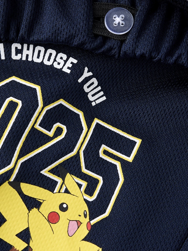 Shorts Pokémon Pikachu Mic Poly Marinblå