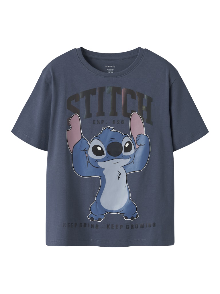 T-shirt Stitch Kortärmad  Falk Blå