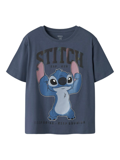 T-shirt Stitch Kortärmad  Falk Blå