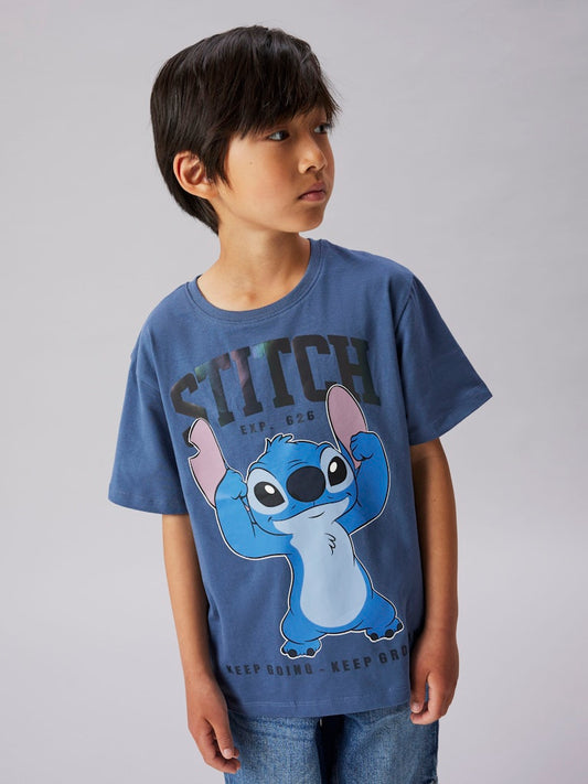 T-shirt Stitch Kortärmad  Falk Blå