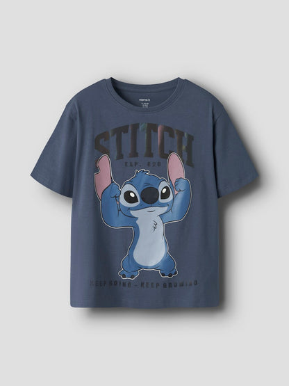 T-shirt Stitch Kortärmad  Falk Blå