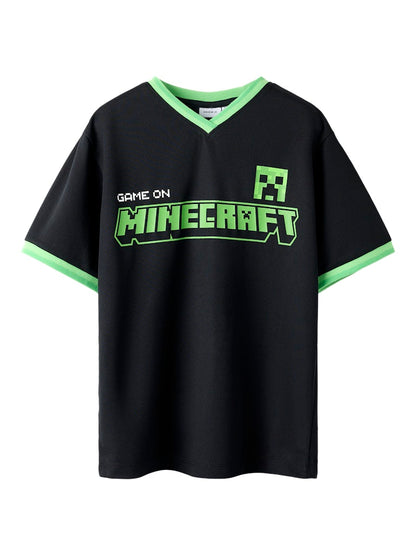 T-shirt Minecraft Mali Poly Backprint Svart