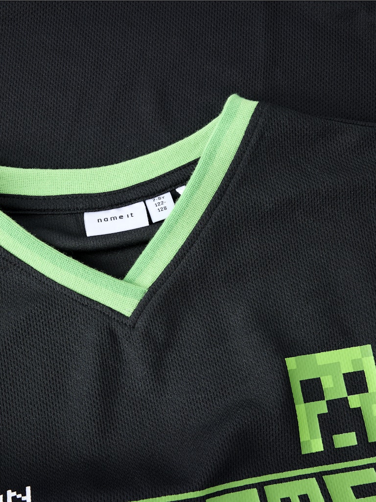 T-shirt Minecraft Mali Poly Backprint Svart