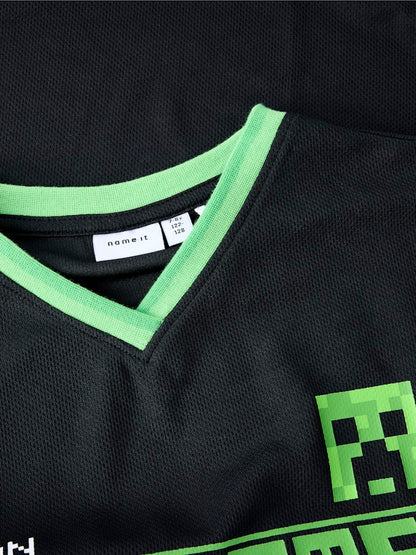 T-shirt Minecraft Mali Poly Backprint Svart