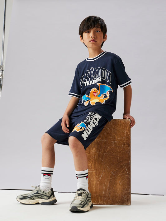 T-shirt Pokémon Charizard Moris Poly Marinblå