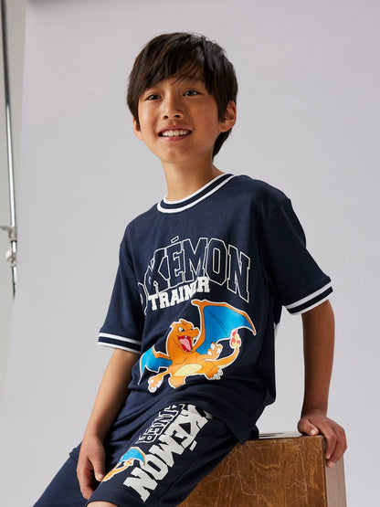 T-shirt Pokémon Charizard Moris Poly Marinblå