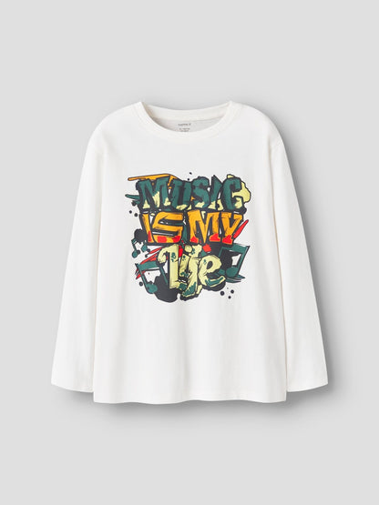 Långärmad Topp Veldo Music Vit