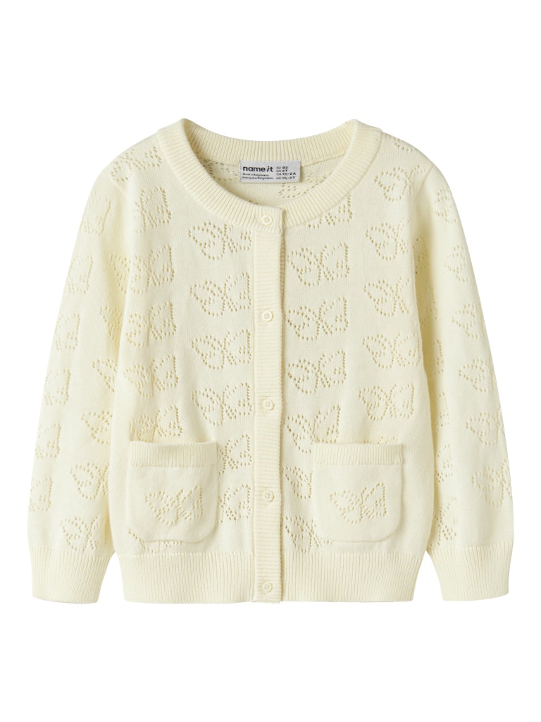 Kofta Fiaja Hålmönstrad Fjärilar Enfärgad Gul