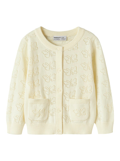 Kofta Fiaja Hålmönstrad Fjärilar Enfärgad Gul