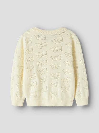 Kofta Fiaja Hålmönstrad Fjärilar Enfärgad Gul