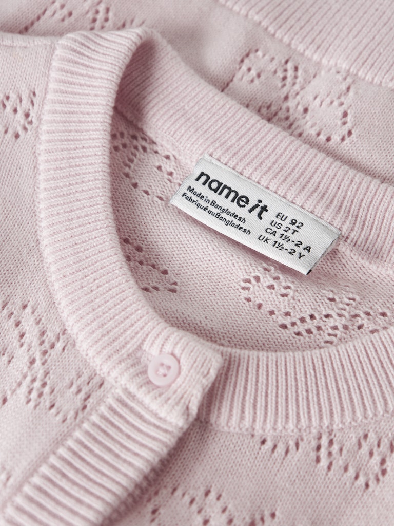 Kofta Fiaja Hålmönstrad Fjärilar Enfärgad Rosa