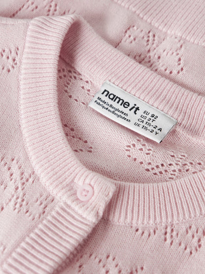 Kofta Fiaja Hålmönstrad Fjärilar Enfärgad Rosa