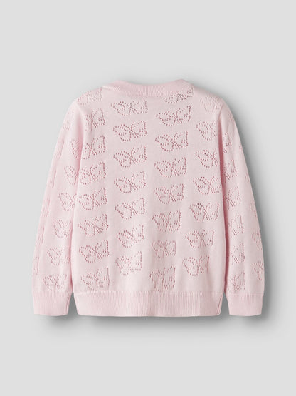 Kofta Fiaja Hålmönstrad Fjärilar Enfärgad Rosa