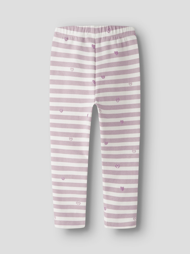 Sweat Leggings Davina Ränder Hjärtan Rosa