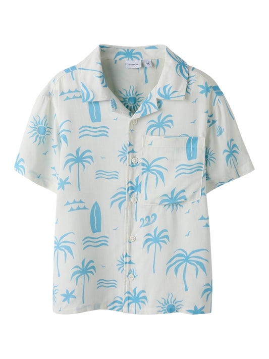 Skjorta Ferane K Kortärmad Mönstrad Vit