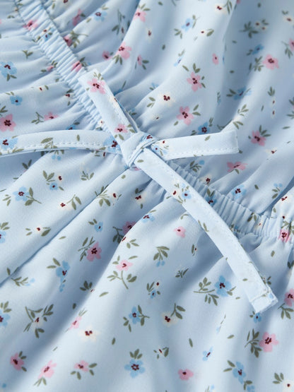 Byxdress Vinaya Blommor Blå