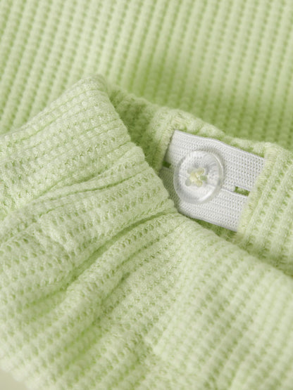 Shorts Filukaz Enfärgade Våfflad Struktur Grön