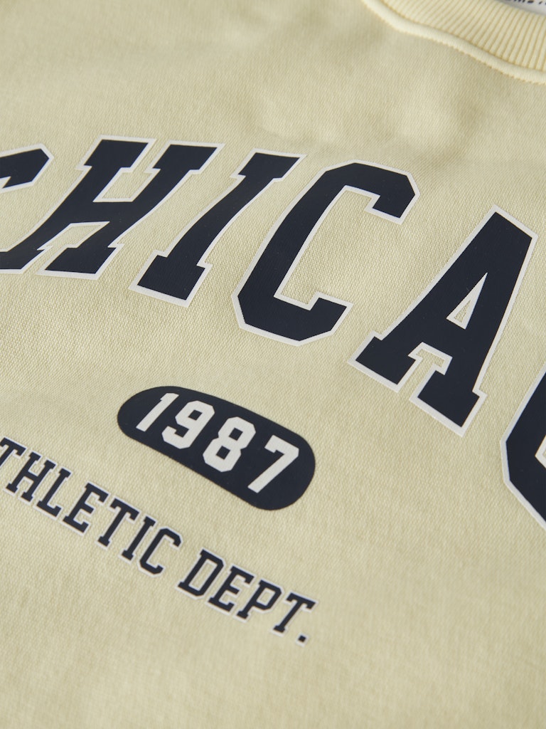 Sweattröja Chicago Enfärgad Fabia Gul