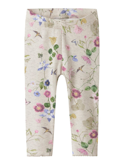 Leggings Falca Blommor Beige