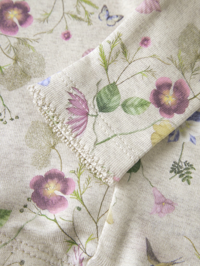 Leggings Falca Blommor Beige
