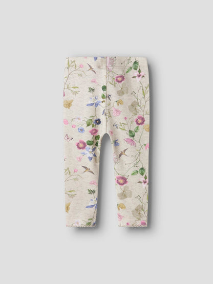 Leggings Falca Blommor Beige