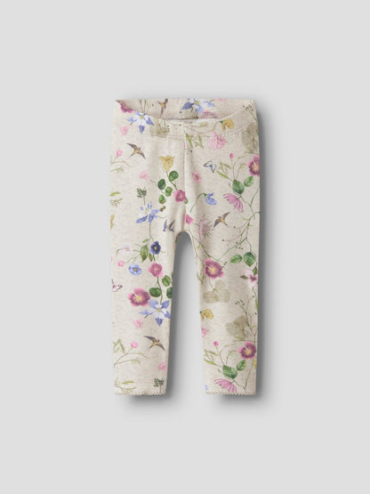Leggings Falca Blommor Beige