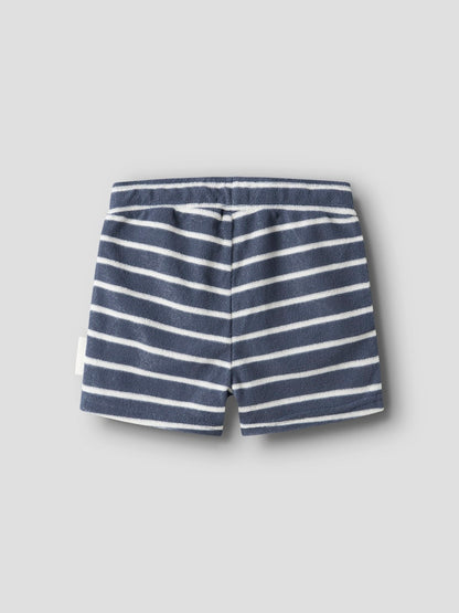 Shorts Finti Frotté Randig Blå/Vit