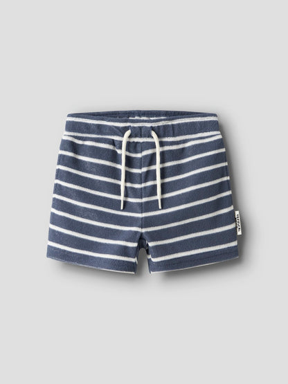 Shorts Finti Frotté Randig Blå/Vit