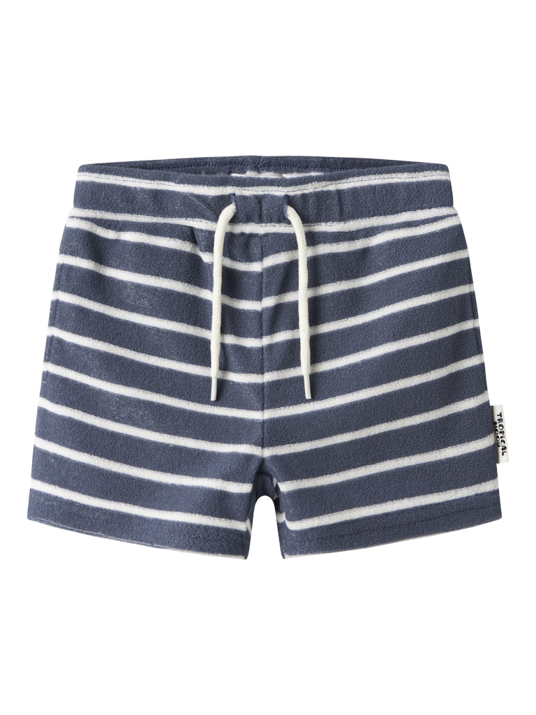 Shorts Finti Frotté Randig Blå/Vit