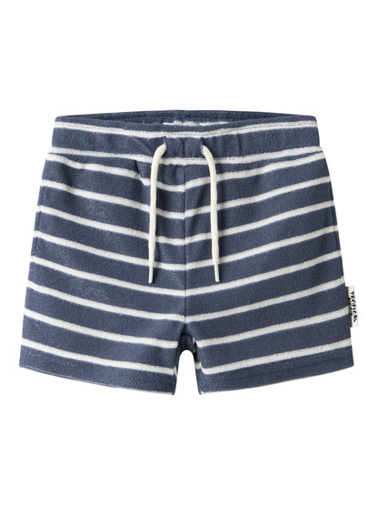 Shorts Finti Frotté Randig Blå/Vit